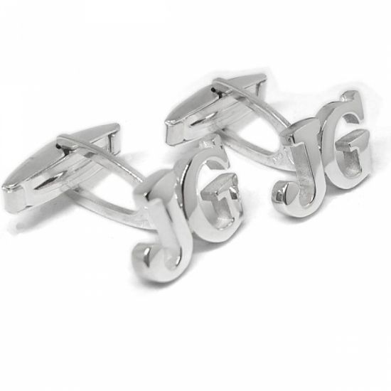 Foto principal Gemelos personalizados 2 iniciales plata