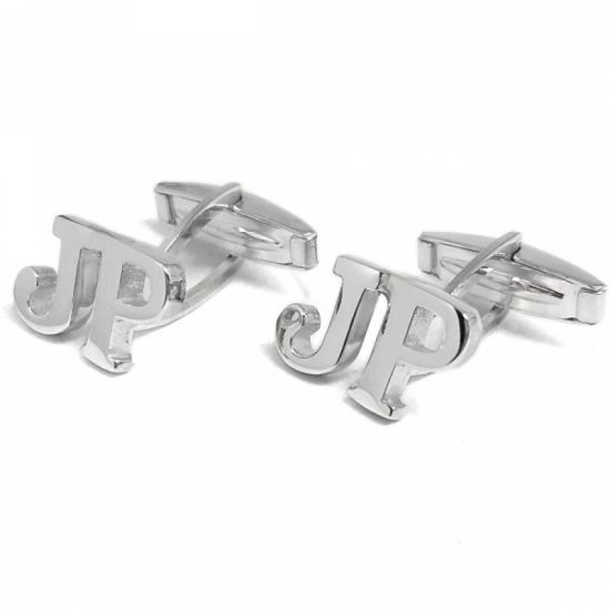 Sub foto Gemelos personalizados 2 iniciales plata