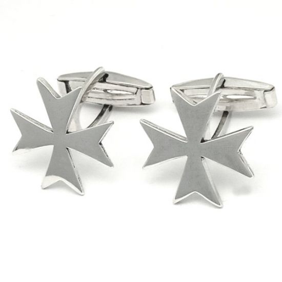 Foto principal Cruz de Malta gemelos de plata