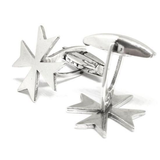 Sub foto Cruz de Malta gemelos de plata