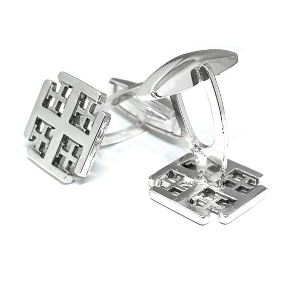 Sub foto Gemelos cruz de jerusalen plata
