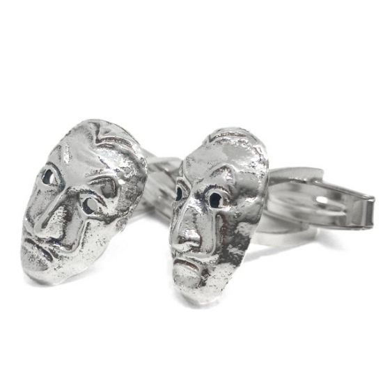 Sub foto Gemelos mascara casa de papel plata