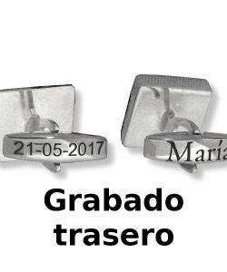 Sub foto Gemelos de plata rectangulares firma